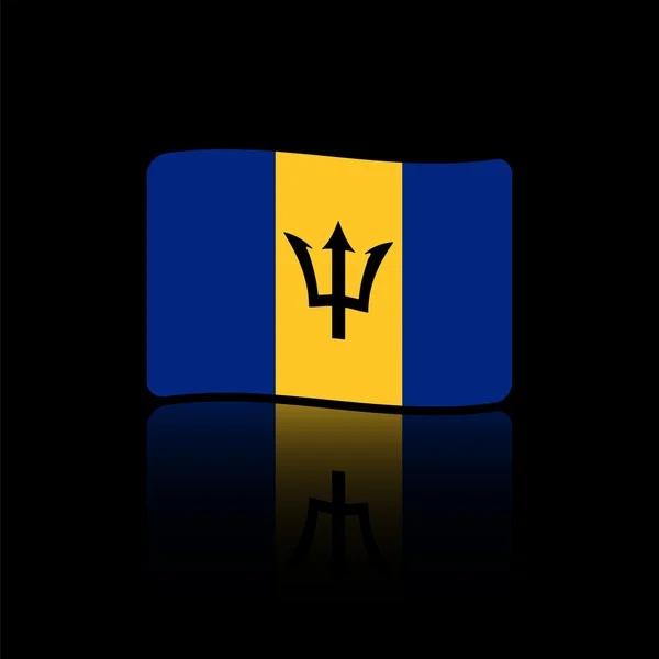 Bandera de Barbados en el fondo — Vector de stock