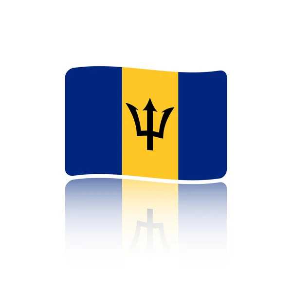Bandera de Barbados en el fondo — Archivo Imágenes Vectoriales