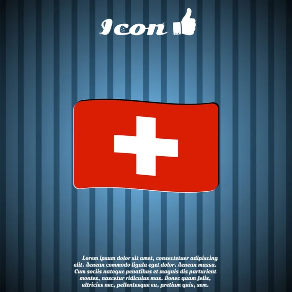 Bandera de Suiza — Vector de stock