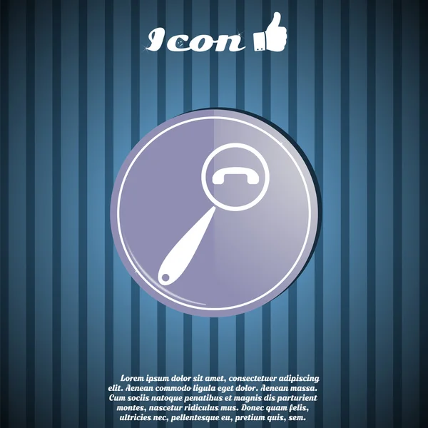 Magnifying Glass Contact Icon — Stock Vector