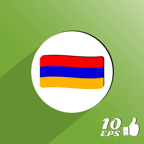 アルメニアの旗。フラット スタイル — ストックベクタ