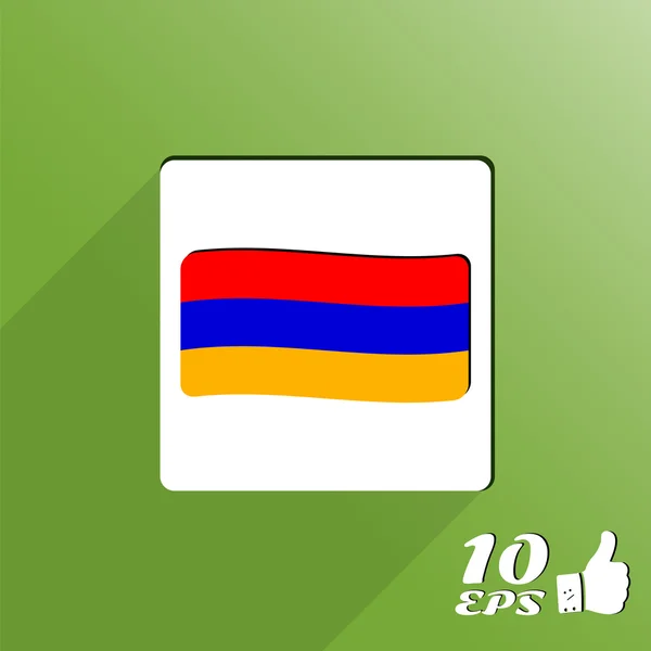 Flaggan av Armenien. Platt stil — Stock vektor