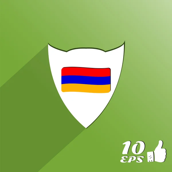 亚美尼亚的旗帜。平面样式 — 图库矢量图片