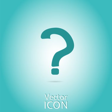 Soru işareti. Düz stil