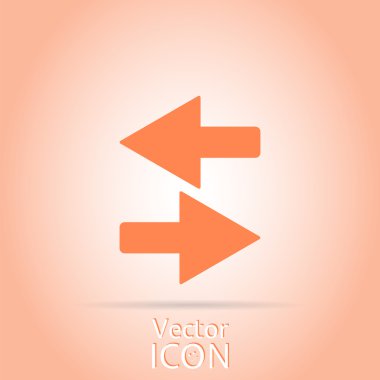 İki yönlü ok. Düz stil