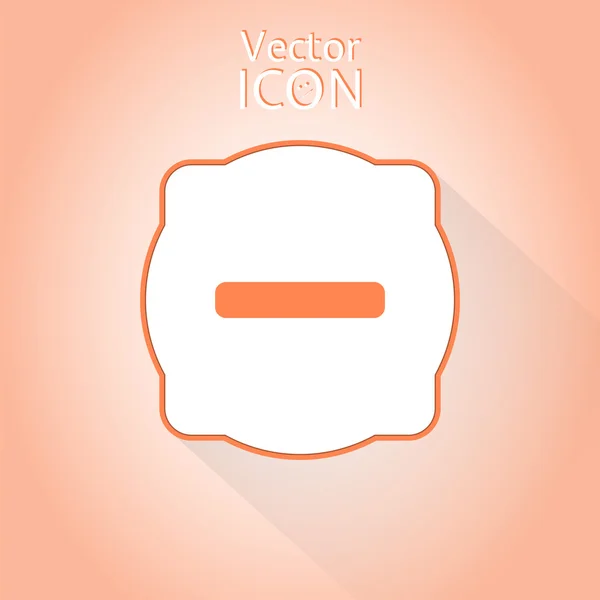 Minus Icon. Flat Style — Stock Vector