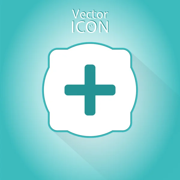 Plus Icon. Flat style — Stock Vector