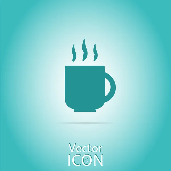 Icône tasse de café. Une tasse de thé. Style plat — Image vectorielle