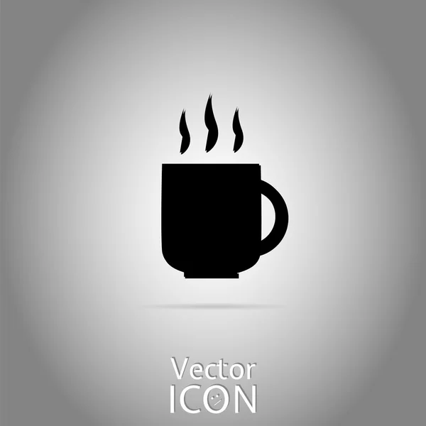 Icône tasse de café. Une tasse de thé. Style plat — Image vectorielle
