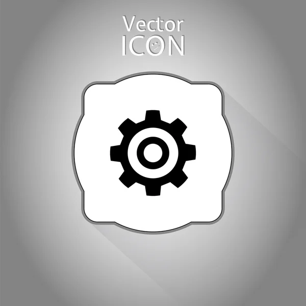 Cogwheel e ícone de desenvolvimento. Estilo plano — Vetor de Stock