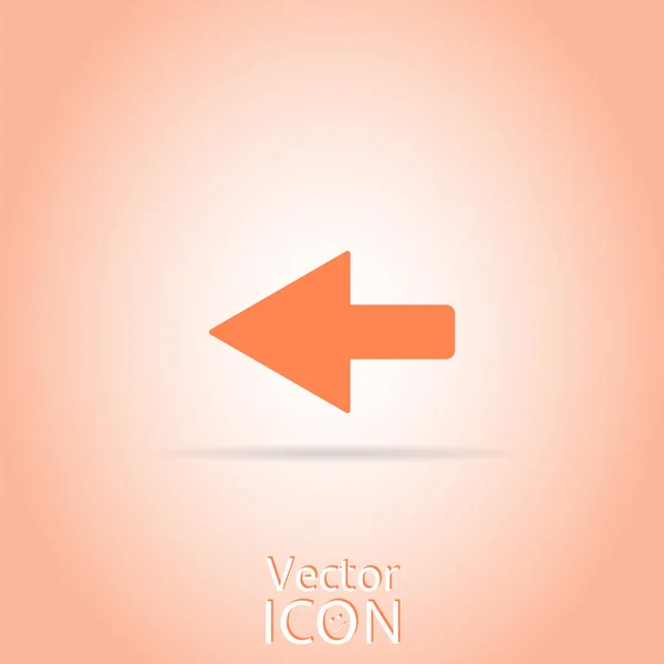 Icône flèche directionnelle. Direction gauche. Style plat — Image vectorielle