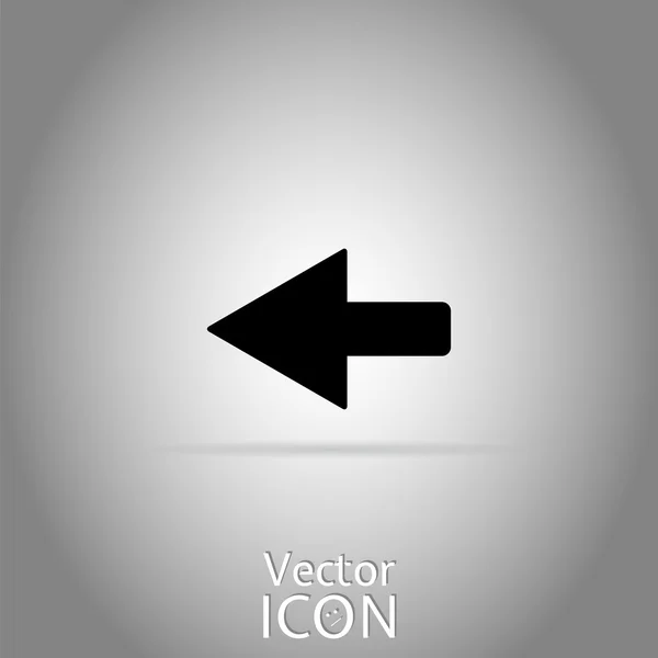 Riktningspil ikon. Vänstervridning riktning. Platt stil — Stock vektor