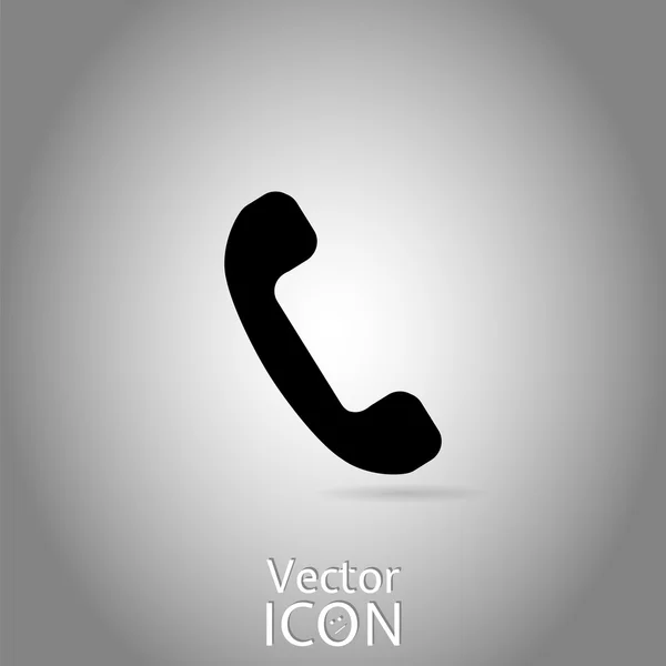 Позвони Кнопке. Икона телефона. Икона телефона. Плоский стиль — стоковый вектор