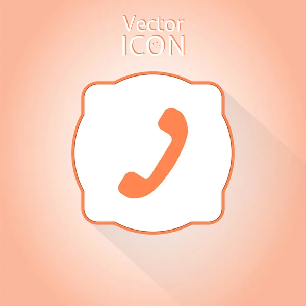 Appelle Button. Icône de téléphone. Icône de combiné. Style plat — Image vectorielle