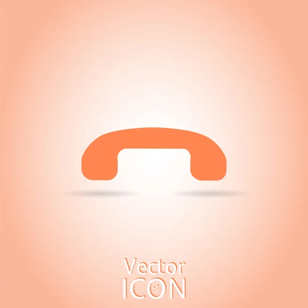 Call Button. Phone Icon. Handset Icon. Flat Style — Stock Vector