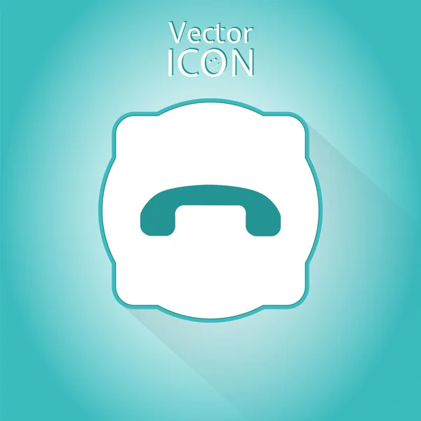 Call Button. Phone Icon. Handset Icon. Flat Style — Stock Vector