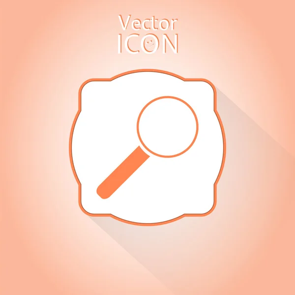 Zoom en el icono web — Vector de stock