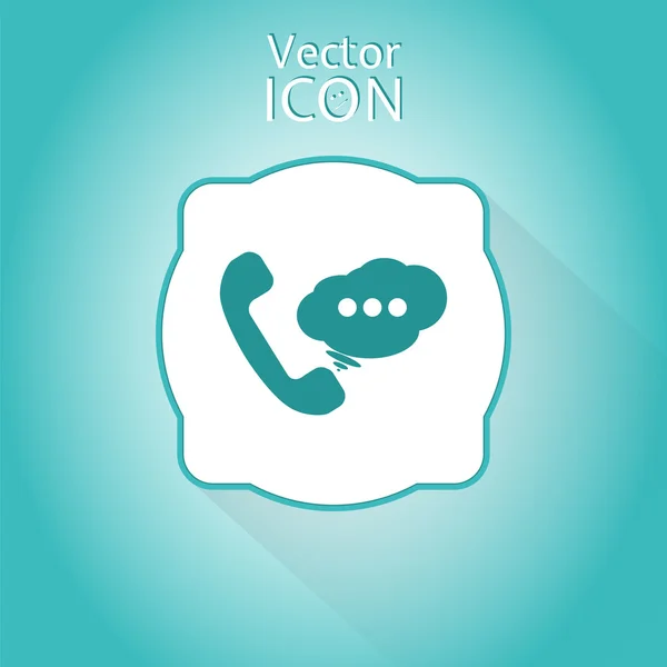 Call Button. Phone with dialog icon. Handset Icon. Flat Style — Stock Vector