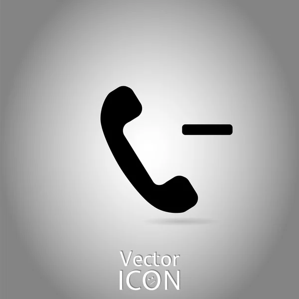 Call Button. Phone Icon. Handset Icon. Flat Style — Stock Vector