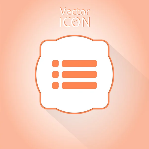 Icono del menú del sitio web. Estilo plano — Vector de stock