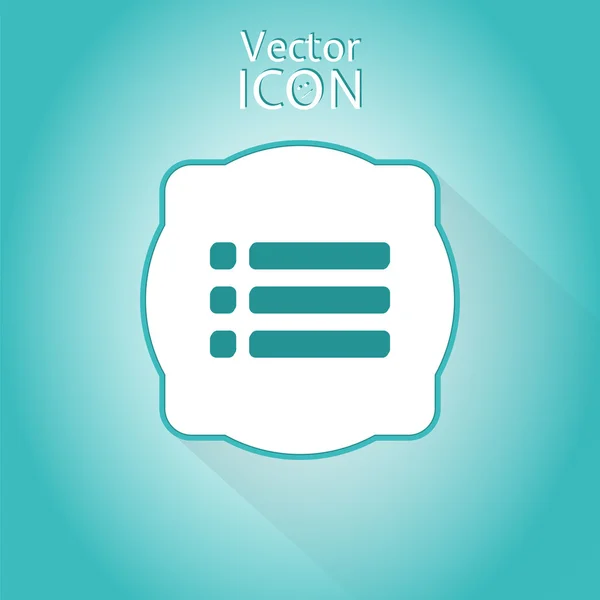 Web Site Menu Ícone. Estilo plano — Vetor de Stock