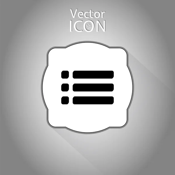 Web Site Menu Icon. Flat Style — Stock Vector