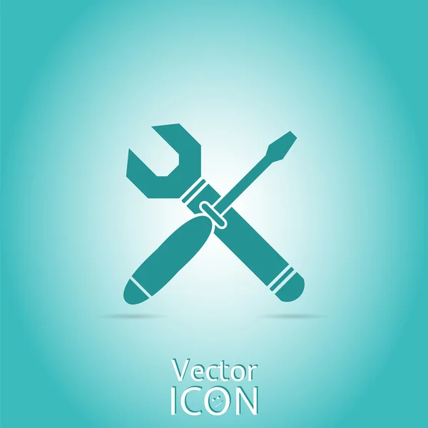 Vector Wrench and Screwdriver Icon. — Stock Vector