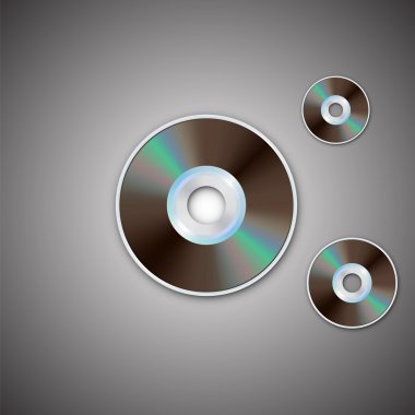 DVD Cd disk. Bilgisayar diskleri. Gerçekçi görüntü.