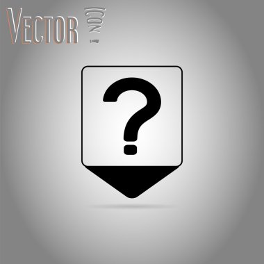 İşaretçi soru işareti ile eşleyin. Düz tasarım stili