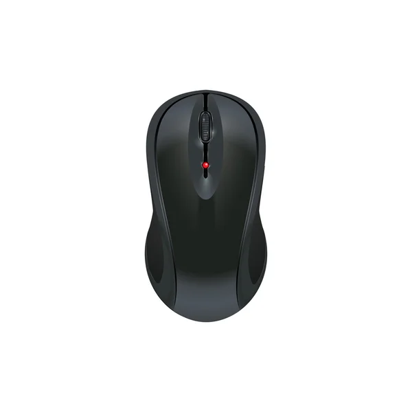 コンピューター マウス アイコン。ワイヤレス マウス。分離の背景。リアルな画像 — ストックベクタ