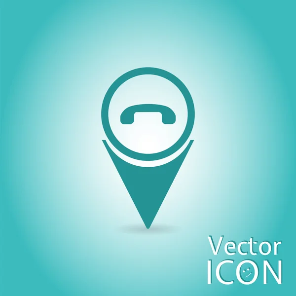 Telefon-Symbol - Vektor-Kartenzeiger — Stockvektor