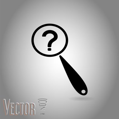 Magnifie soru işareti. Düz stil