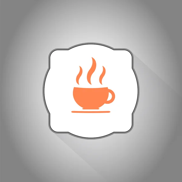 Taza de café caliente o taza de té — Vector de stock