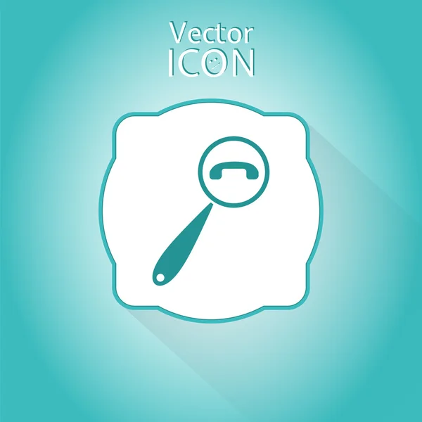 Magnifying Glass Contact Icon — Stock Vector