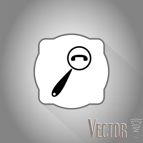 Icono de contacto de lupa — Vector de stock