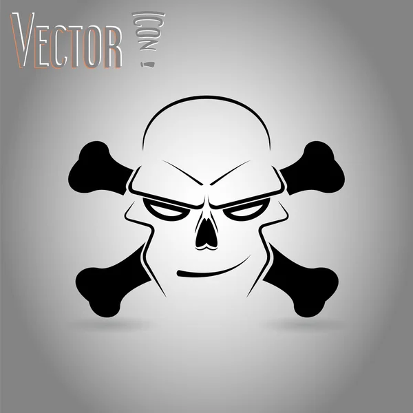 Simge kafatası ve kemiklerin - tehlike uyarı işareti