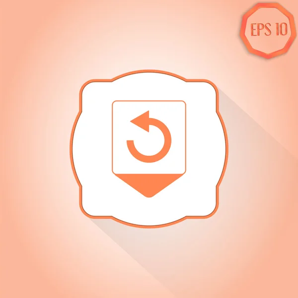 Kart over Pointer with Turn Arrow. Icon for lasting og bufferdrift – stockvektor