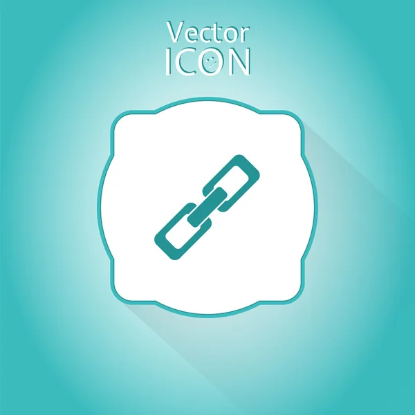 Enlace icono. Signo de la Cadena. Estilo de diseño plano — Vector de stock