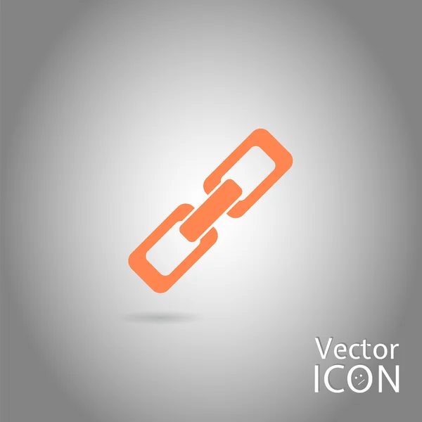 Link Icon. Sign of the Chain. Flat Design Style — Stock Vector