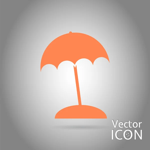 Ícone de praia. estilo de design plano — Vetor de Stock