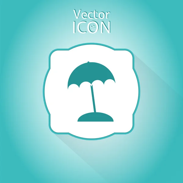 Beach Icon. Flat Design Style — Stock Vector