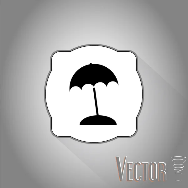 Icono de playa. estilo de diseño plano — Vector de stock