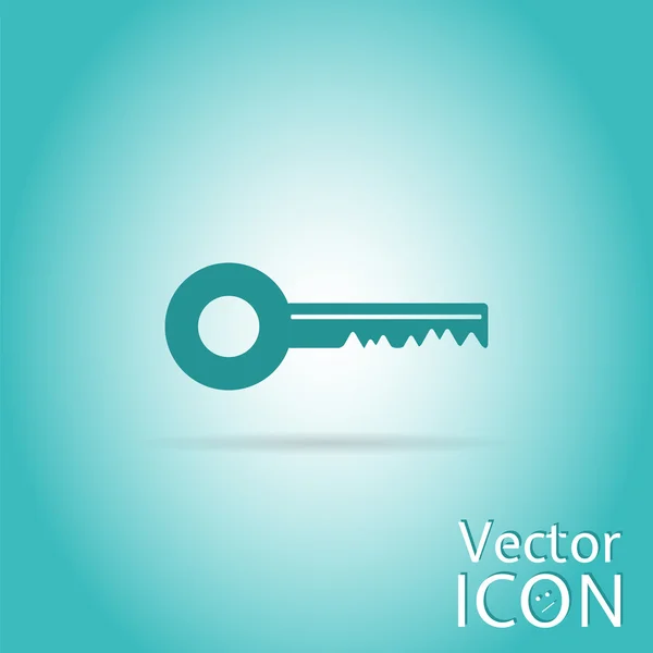 Llave del icono en el fondo. Estilo de diseño plano . — Vector de stock