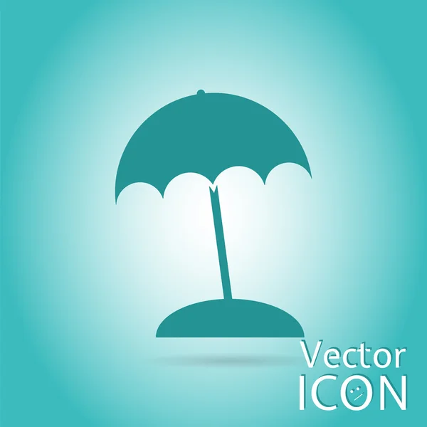 Beach Icon. Flat Design Style — Stock Vector