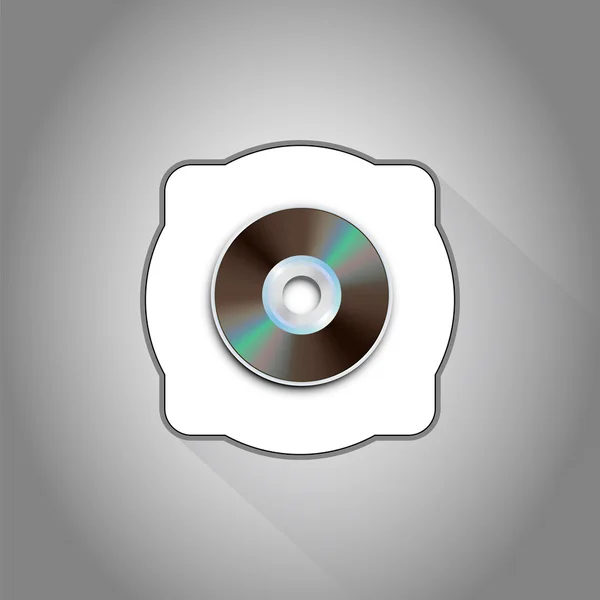DVD CD disque. Disques d'ordinateur. Image réaliste . — Image vectorielle