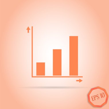 Grafikler ve grafik simgeler. Düz tasarım stili