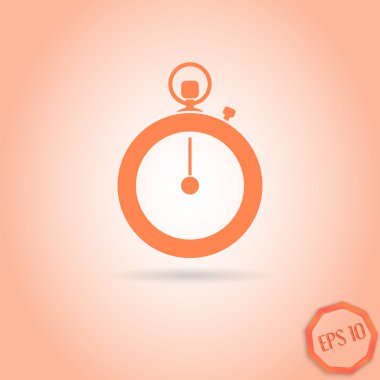 Kronometre simgesi. Düz tasarım stili