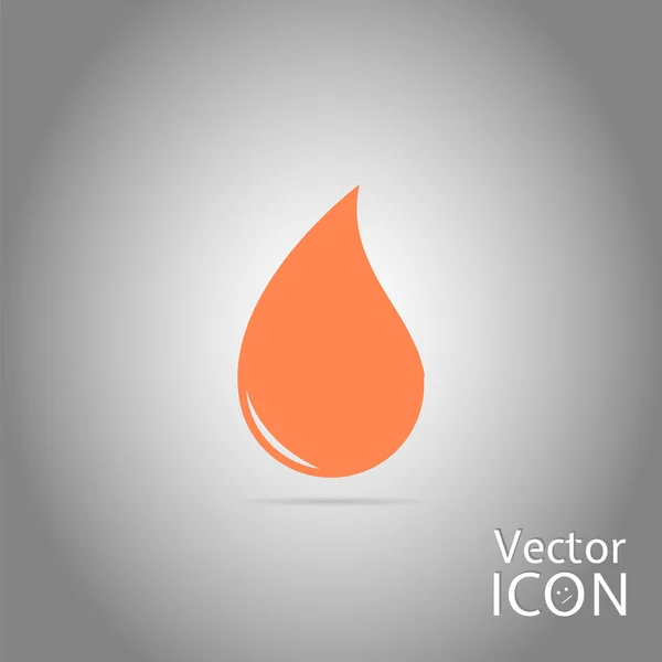 Drop icon. Flat design style — Stock Vector