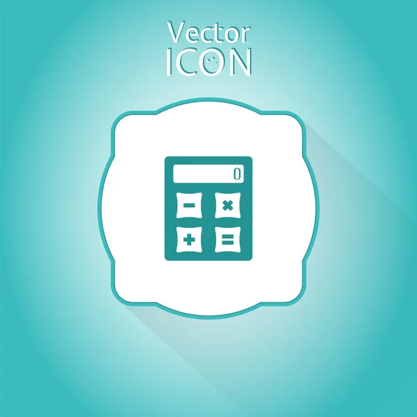 Calculator icon. Flat design style — Stock Vector