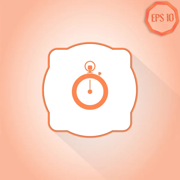 Stopwatch pictogram. Platte ontwerpstijl — Stockvector